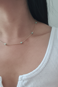 Amazonit choker på modell