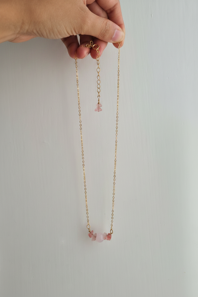 Necklace held up