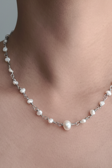 Baroque Pearl Chain Necklace