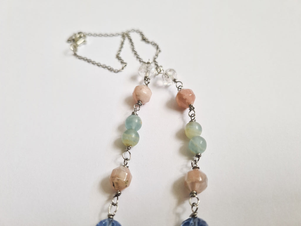 Pastell Ädelsten & Kristall Halsband