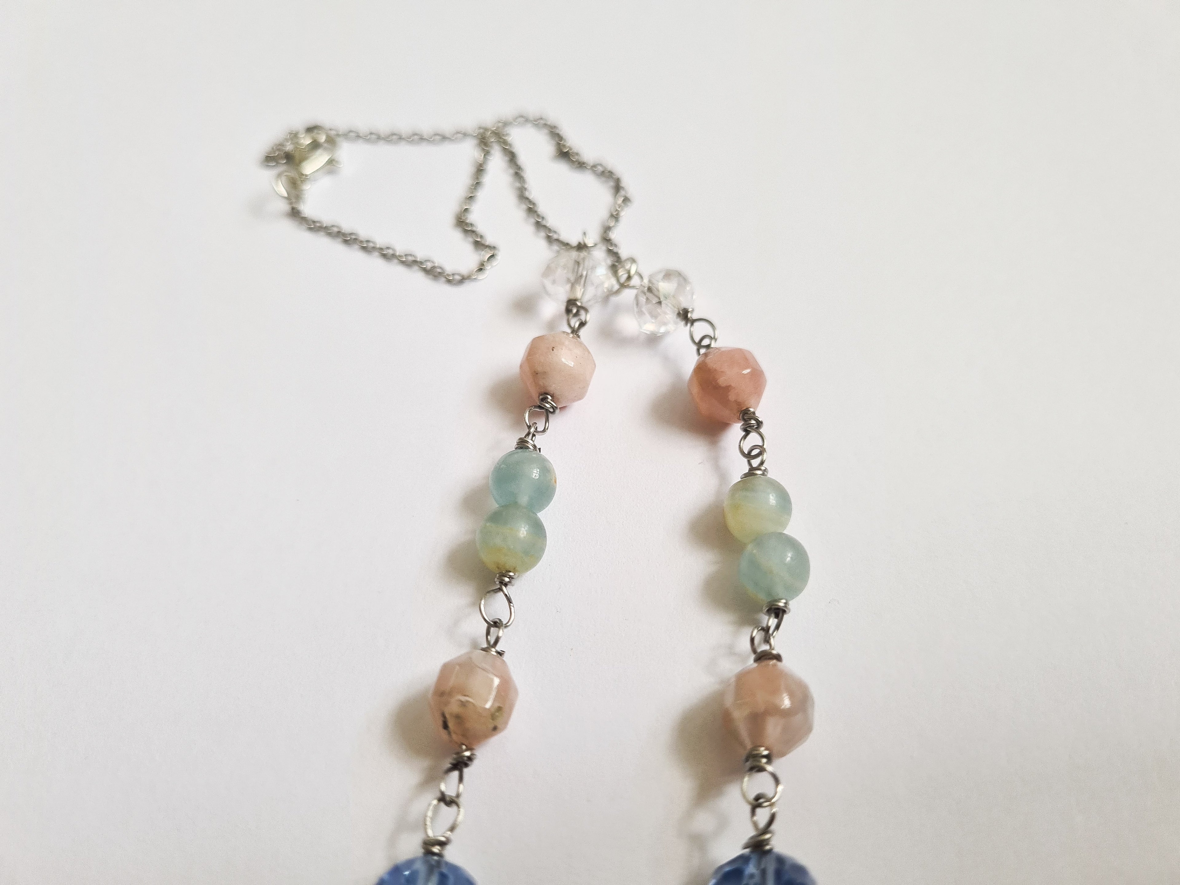 Pastell Ädelsten & Kristall Halsband