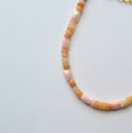 Handmade Orange Opal & Iridescent Crystal Stacking Bracelet