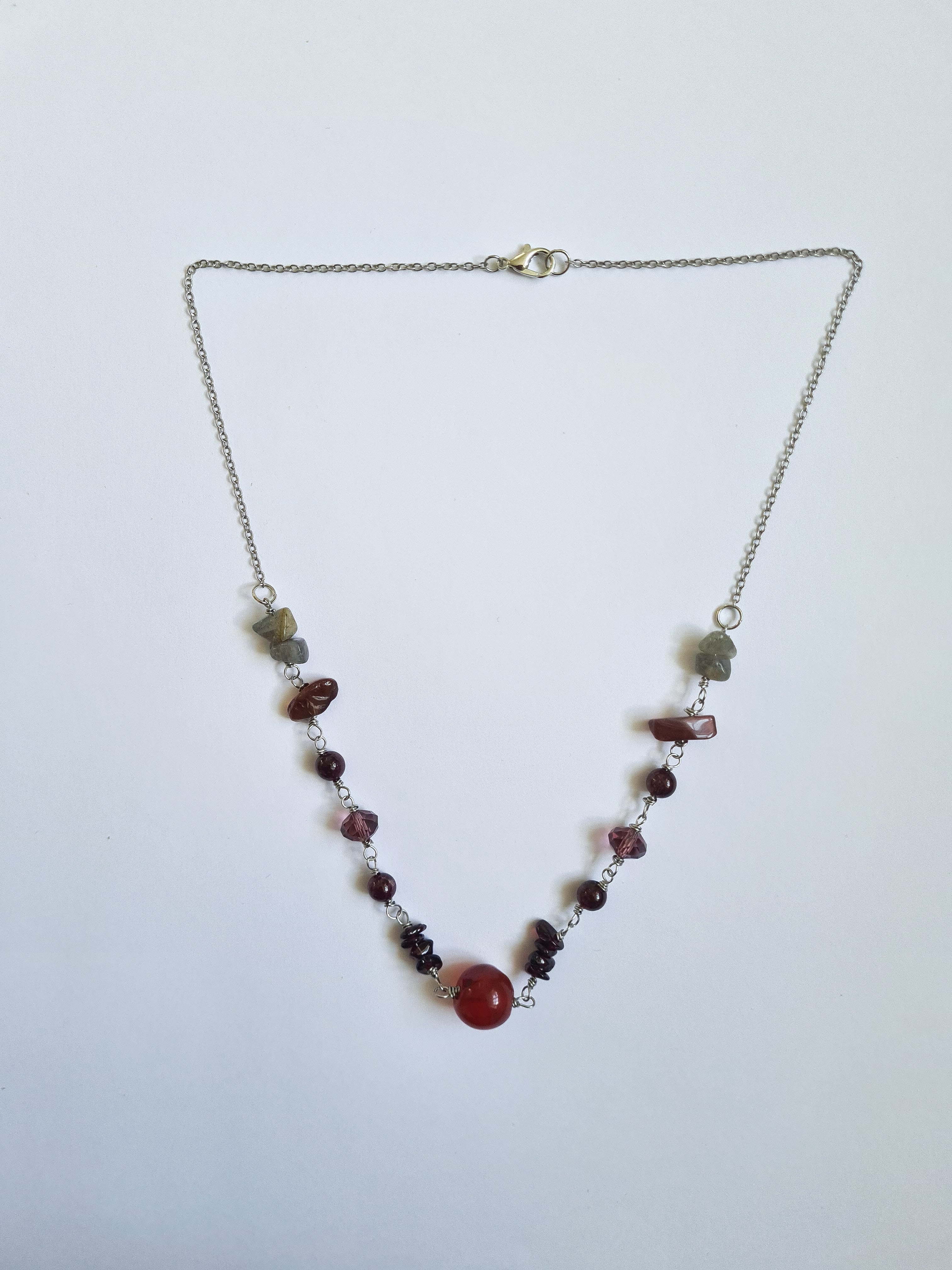 Hållbart Karneol & Granat Halsband