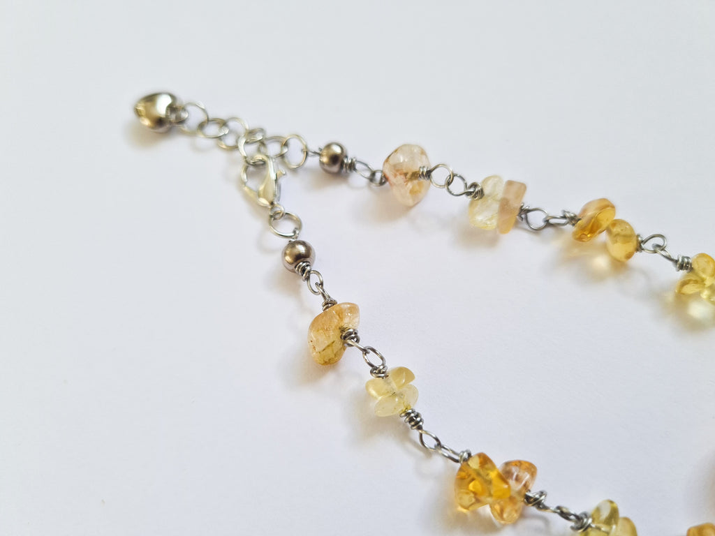 Citrin & Orange Jade Armband