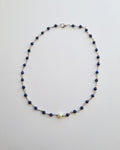 Handmade Lapis Lazuli & Freshwater Pearl Necklace