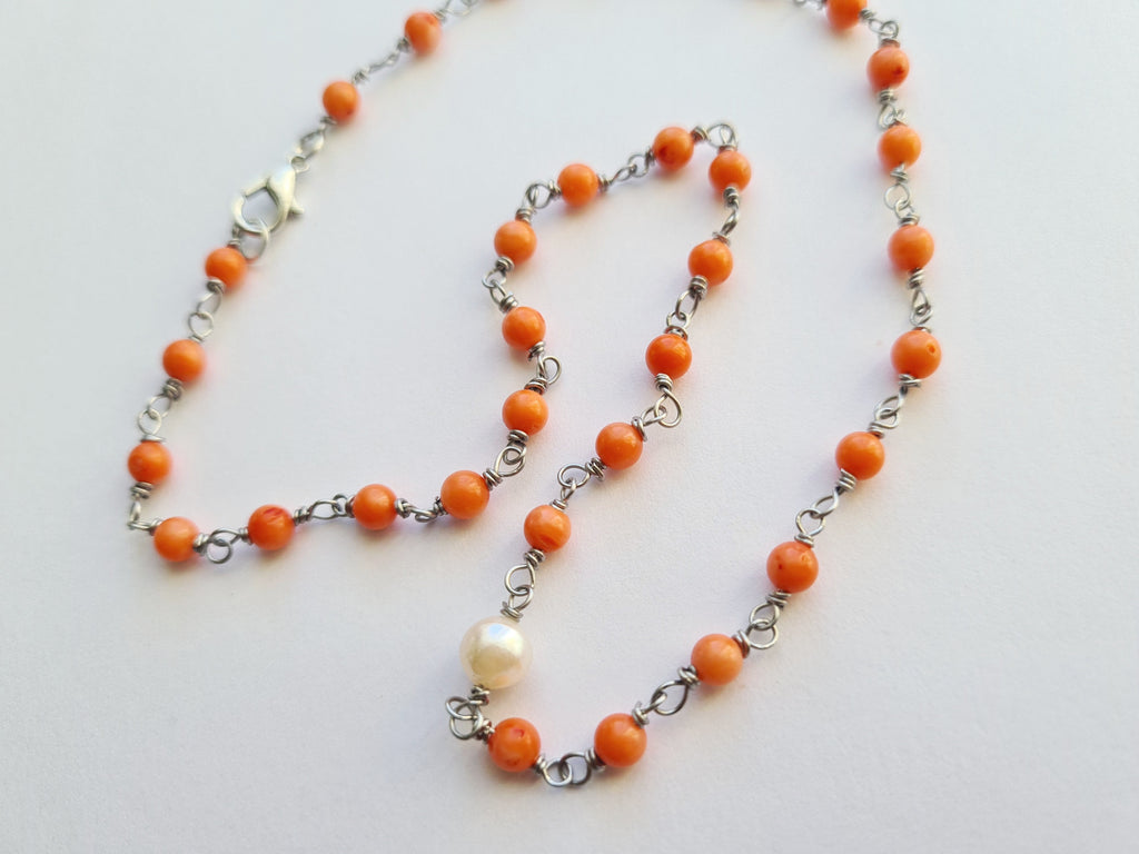 Coral & Pearl Necklace
