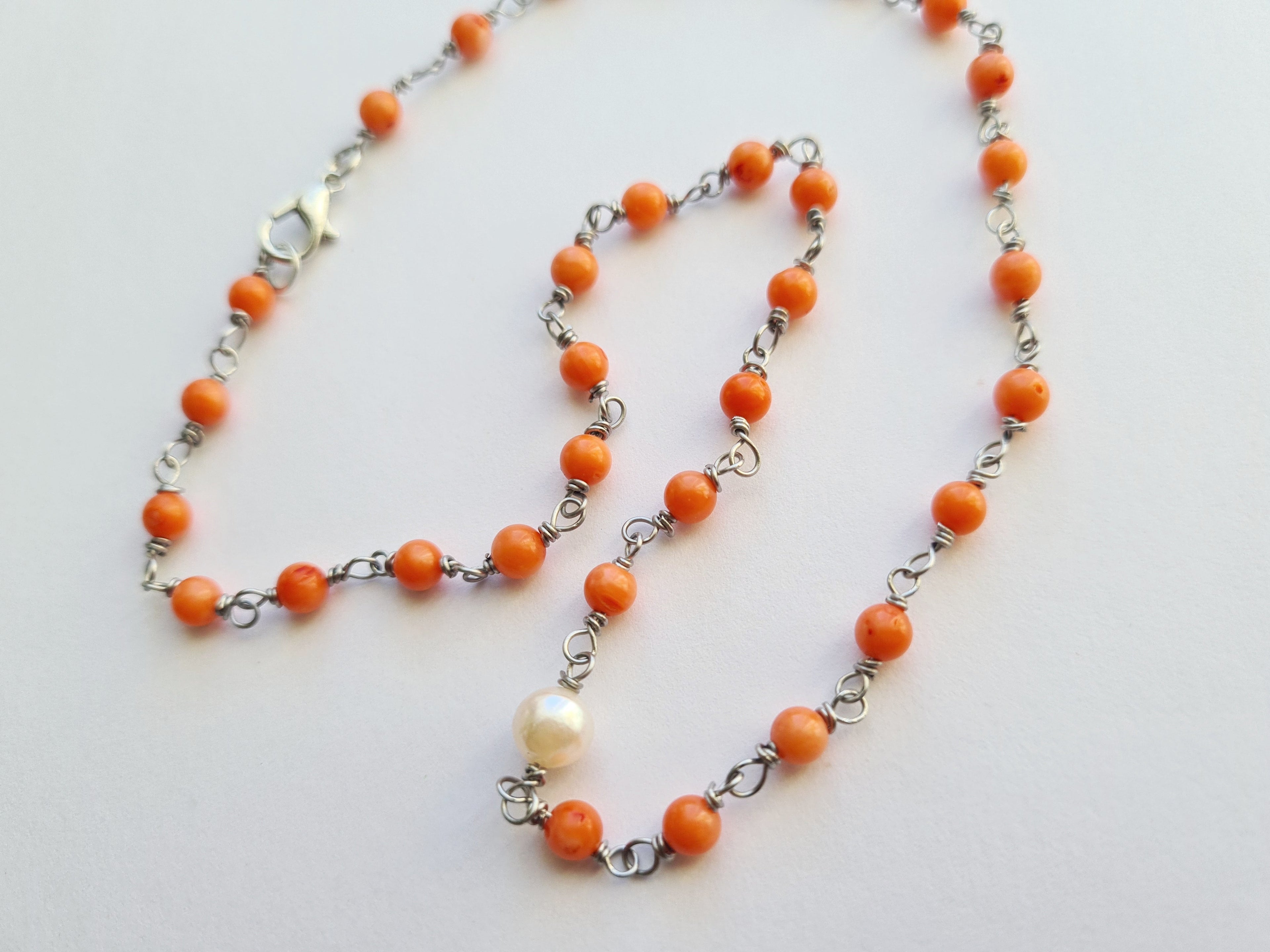Coral & Pearl Necklace