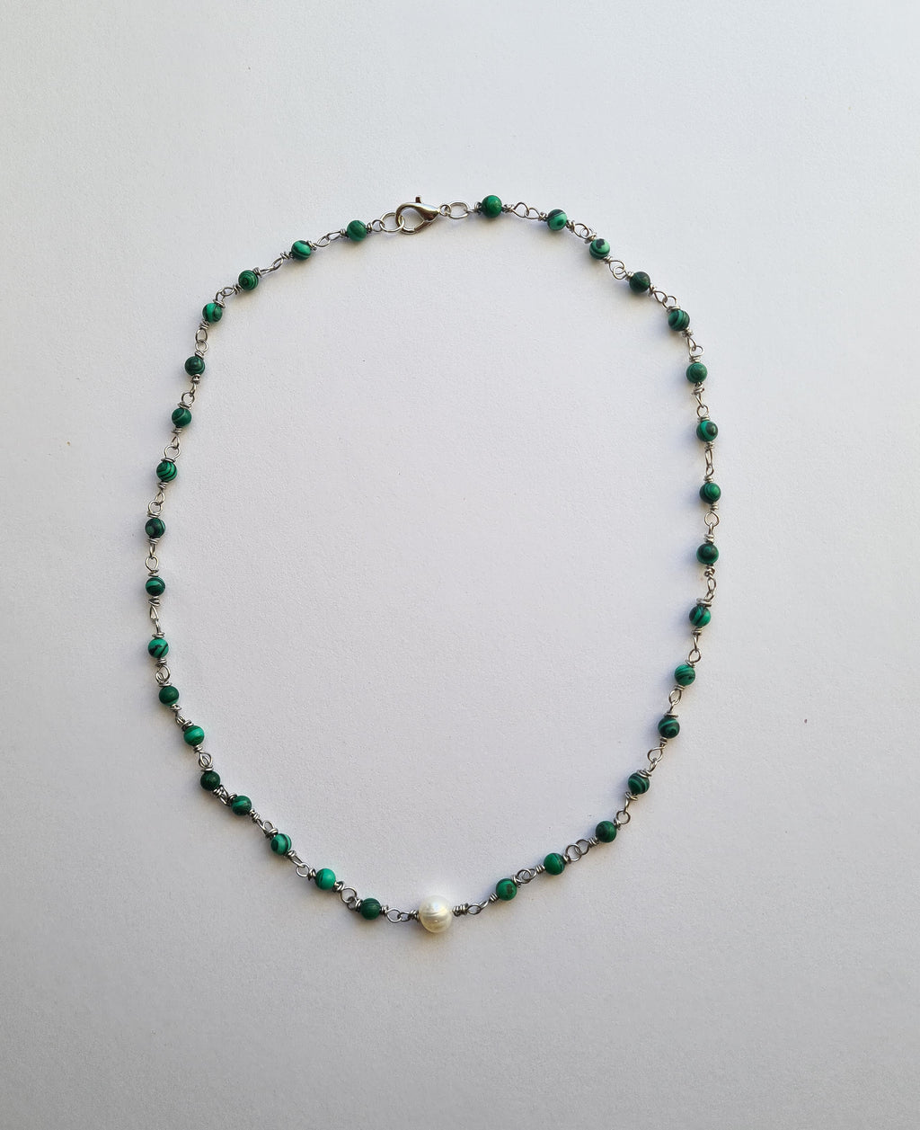 Malachite & Freshwater Pearl Necklace