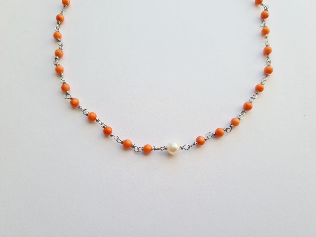 Coral & Pearl Necklace