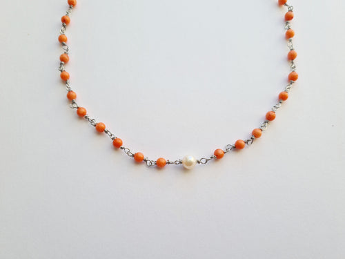 Coral & Pearl Necklace