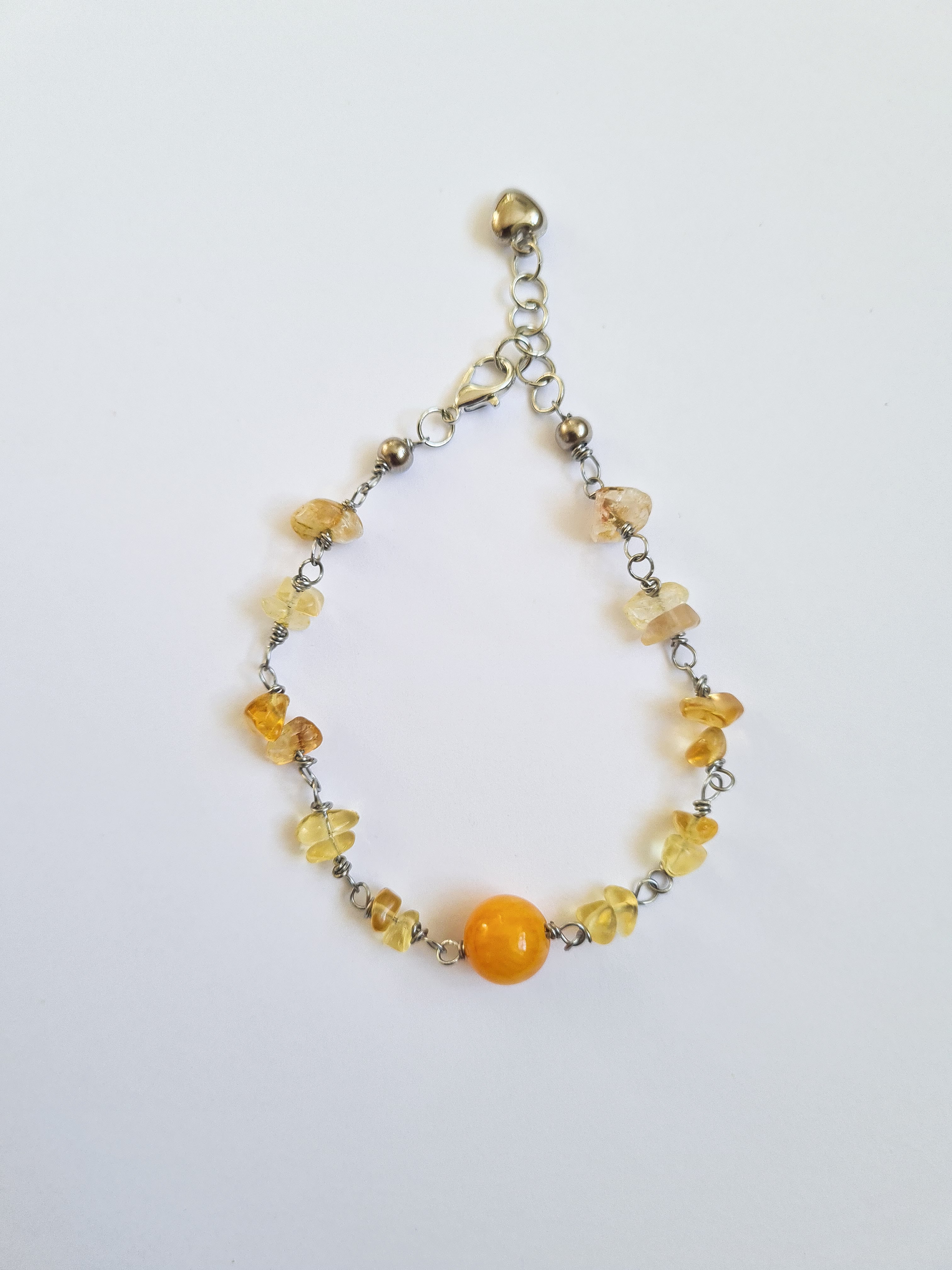 Citrin & Orange Jade Armband