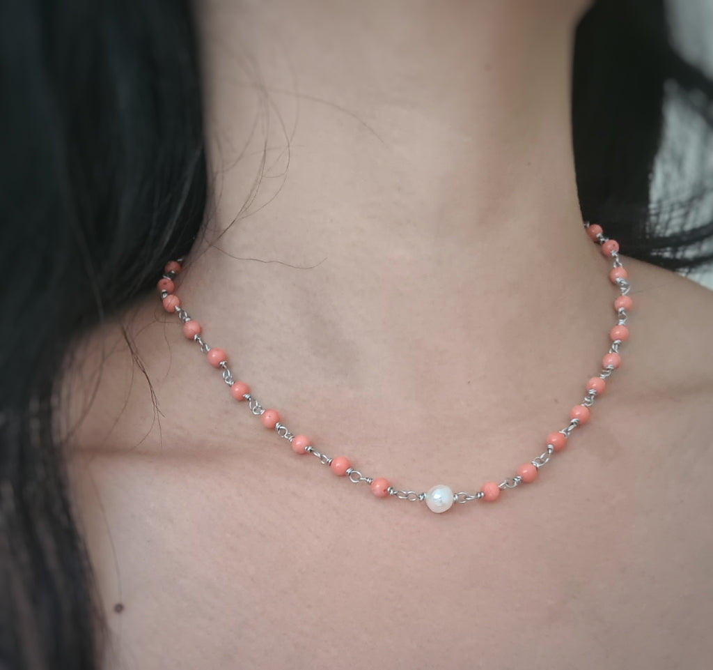 Coral & Pearl Necklace