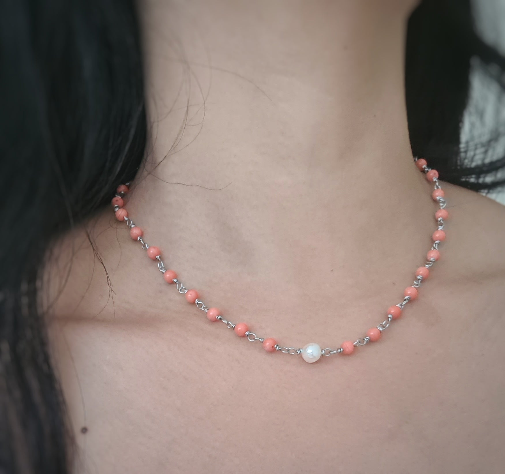 Coral & Pearl Necklace