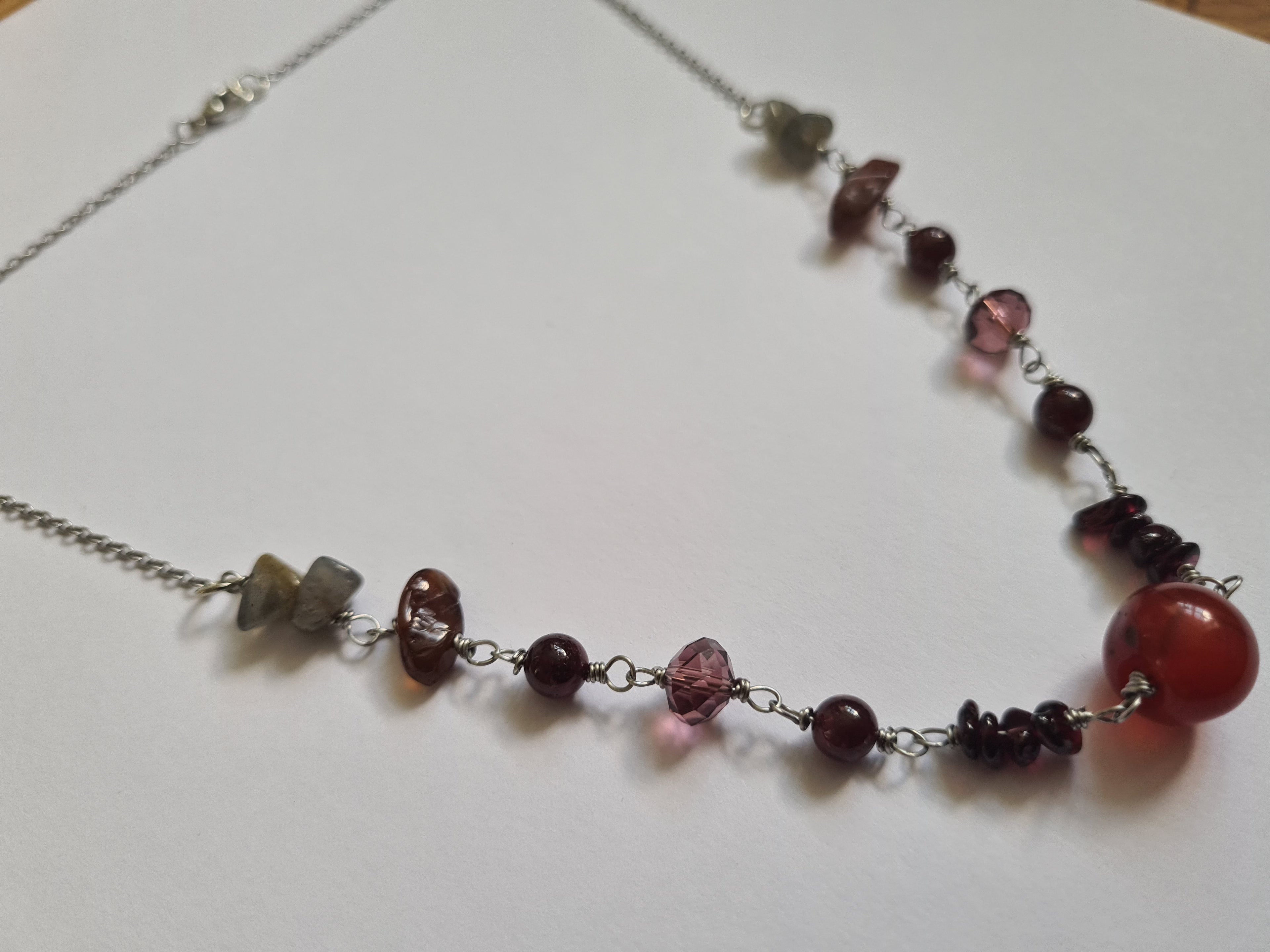 Hållbart Karneol & Granat Halsband