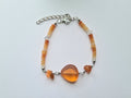 Handmade Carnelian & Orange Opal Bracelet with Honey Stone